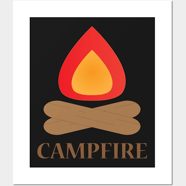 Campfire Design Wall Art by JevLavigne